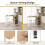 Casart 3PCS Bar Table Chairs Set Industrial Pub Table & Stools w/ Wine Racks 8