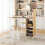 Casart 3PCS Bar Table Chairs Set Industrial Pub Table & Stools w/ Wine Racks 5