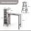 Casart 3PCS Bar Table Chairs Set Industrial Pub Table & Stools w/ Wine Racks 2