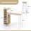 Casart 3PCS Bar Table Chairs Set Industrial Pub Table & Stools w/ Wine Racks 2