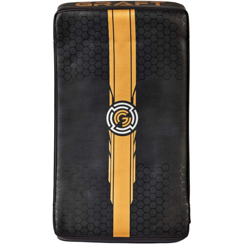 (Black/Gold, Single) GRAFT Thai Pads, Kick Shield, Strike Shield, Pads 2