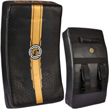 (Black/Gold, Pair) GRAFT Thai Pads, Kick Shield, Strike Shield, Pads