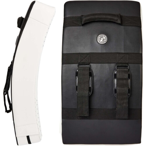 (White/Black, Single) GRAFT Thai Pads, Kick Shield, Strike Shield, Pads 1