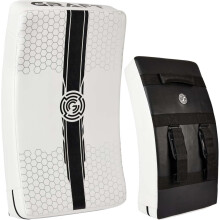 (White/Black, Single) GRAFT Thai Pads, Kick Shield, Strike Shield, Pads