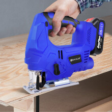 Cordless Jigsaw Powerful Tool Jig Saw Electric 400W Low Vibration for Line Curve Slant Cutting Wood PVC Metal Cutting Angle Max to 45°