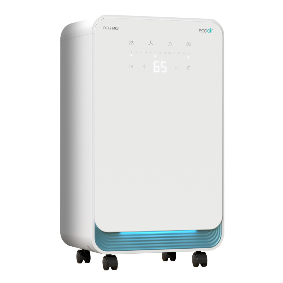 EcoAir DC12 MK3 12L/Day Dehumidifier 24 Hour Timer Laundry Mode