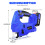Electric Cordless Jigsaw with 8pcs Blades 4 Position Orbital Action Lock-on Button Cutting Angle -45°to 45°340W 3000rpm 2