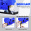 Electric Cordless Jigsaw with 8pcs Blades 4 Position Orbital Action Lock-on Button Cutting Angle -45°to 45°340W 3000rpm 6