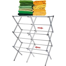 3-Tier Clothes Airer Extendable Indoor & Outdoor Metal Laundry Drying Rack Dryer