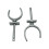 Galvanised Rowlocks Rowing Oar Mounts 3/8" X2 (Plates Boat Bracket) 2