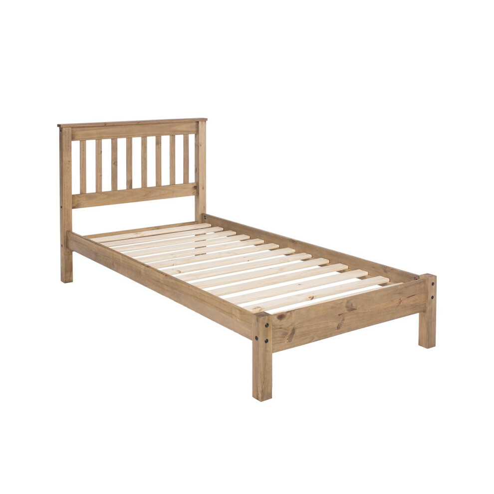Home Source Corona 3ft Single Bed Pine Frame Slatted Solid Wood