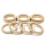 10Pcs Natural Wooden Baby Teething Rings Teethers 6