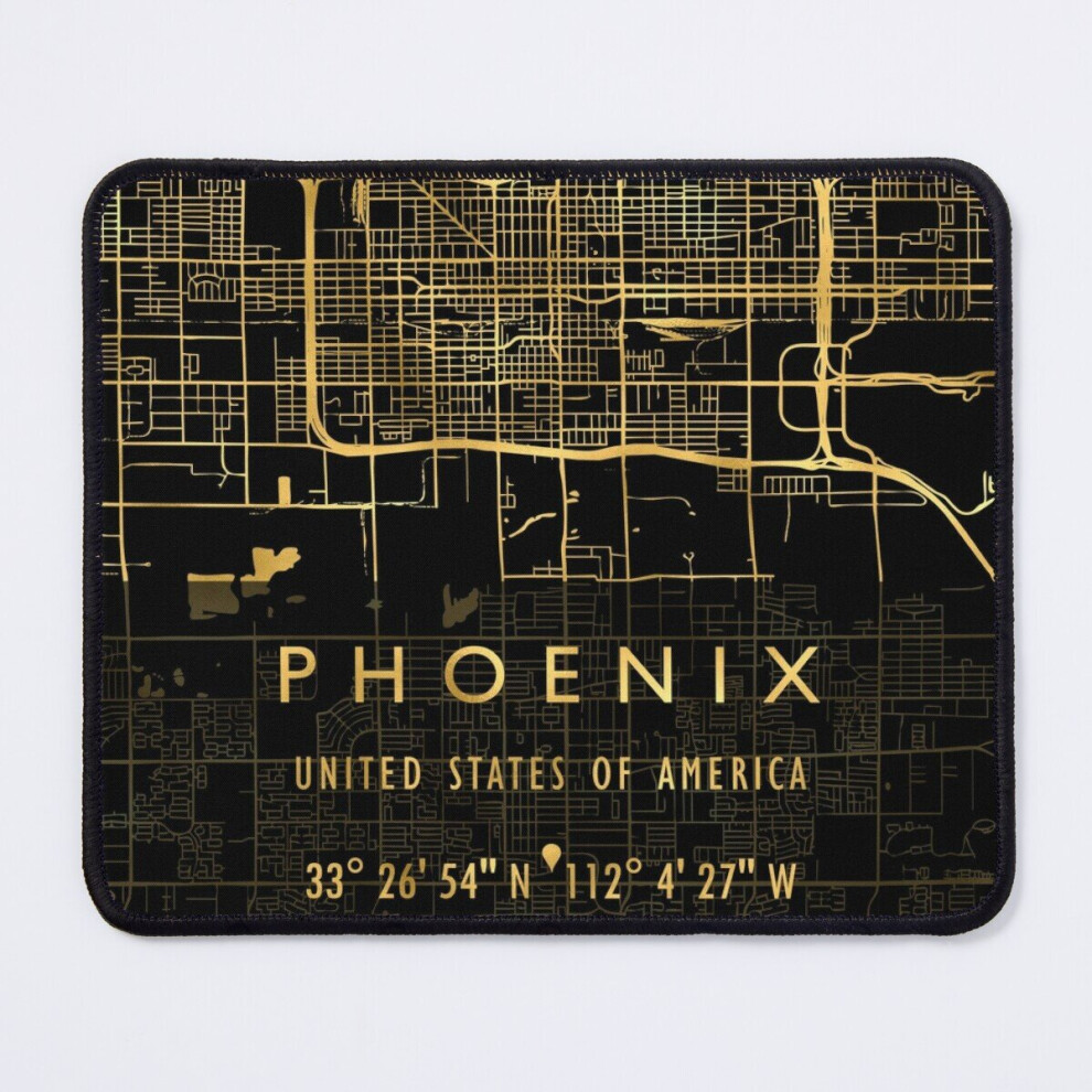 Mouse Pad Phoenix Map Usa 11.8 X 9.8 Inch Computer Mat Gaming Office Mousepad 7802738149708