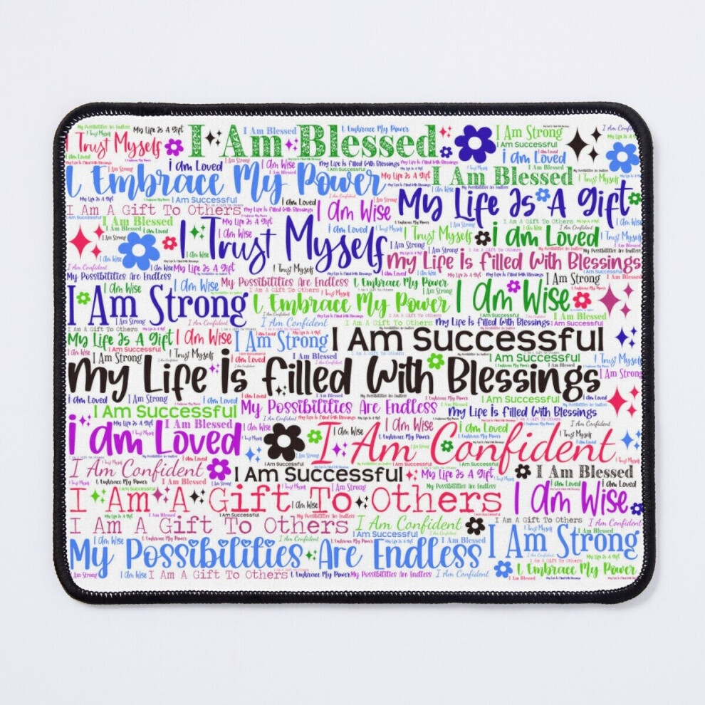 Mouse Pad Colorful Self Love Affirmations 11.8 X 9.8 Inch Computer Mat Gaming Office Mousepad 7802738169379