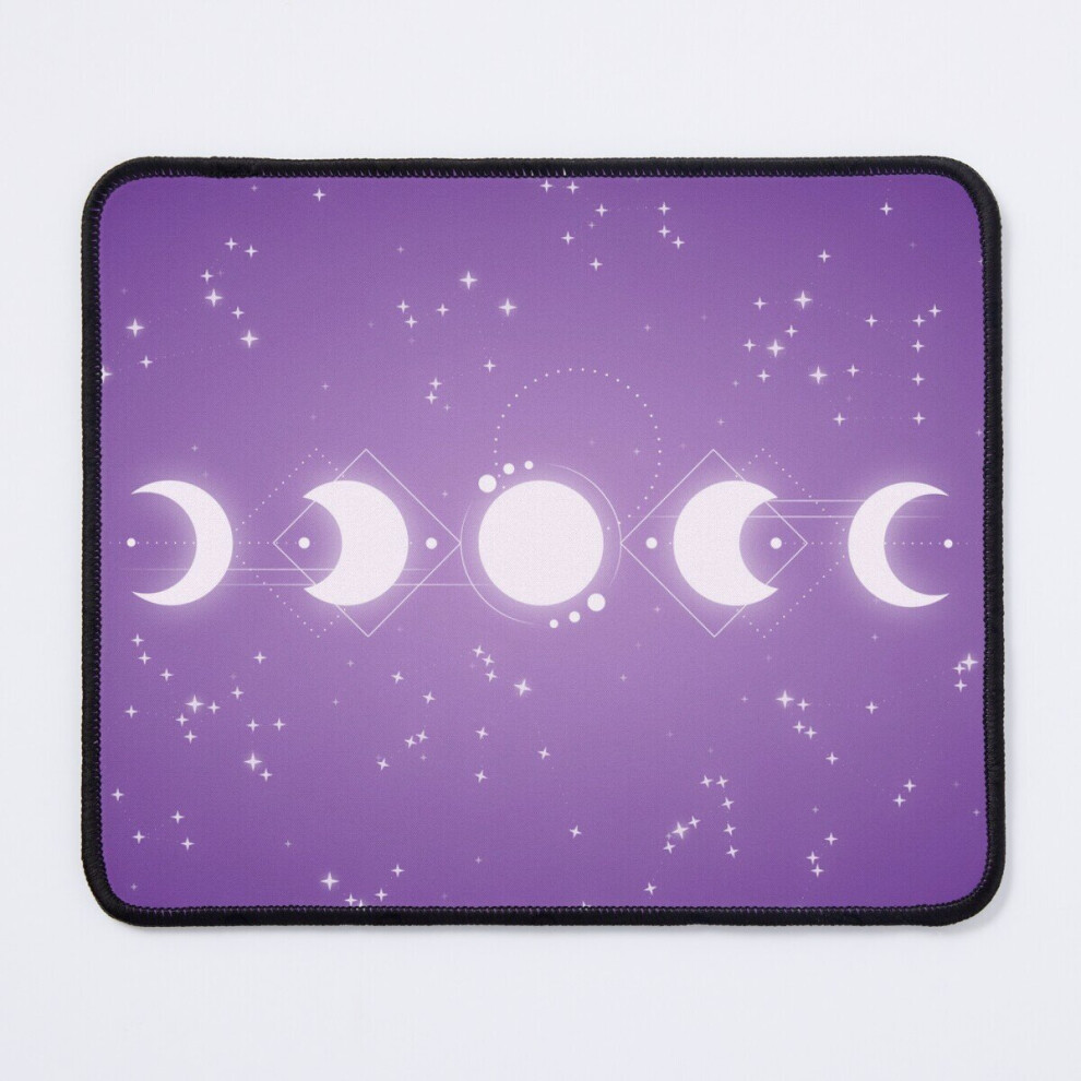 Mouse Pad Lunar Cycle Moon Zodiacs Constellations Stars 11.8 X 9.8 Inch Computer Mat Gaming Office Mousepad Purple 7802738164206
