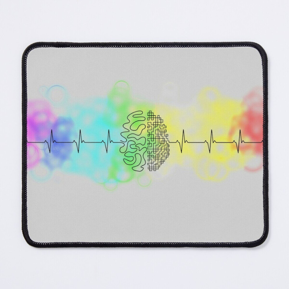 Mouse Pad Neurodivergent Heartbeat 11.8 X 9.8 Inch Computer Mat Gaming Office Mousepad 7802738144055