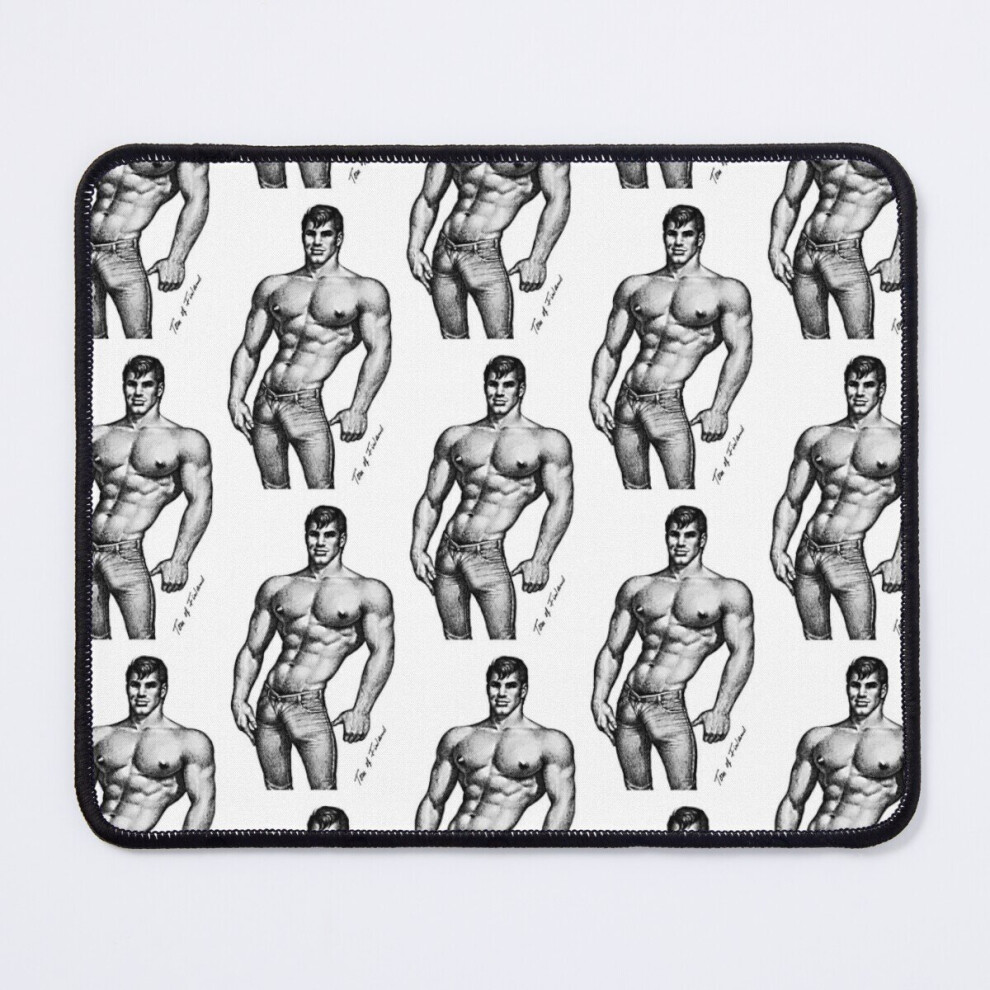 Mouse Pad Vintage Tom Of Finland Sketch (White) 11.8 X 9.8 Inch Computer Mat Gaming Office Mousepad White 7802738153552