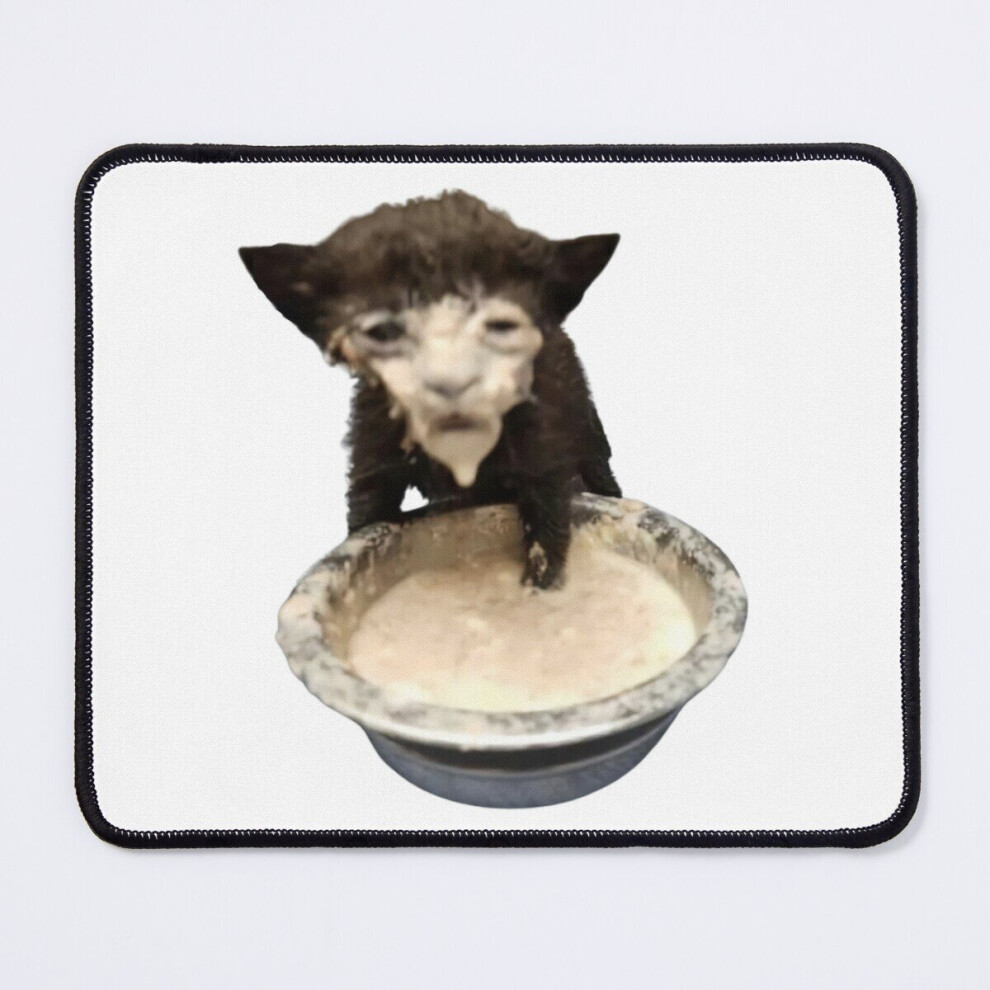 Mouse Pad Cat In Milk Meme (Cursed Milk Cat) 11.8 X 9.8 Inch Computer Mat Gaming Office Mousepad 7802738129809