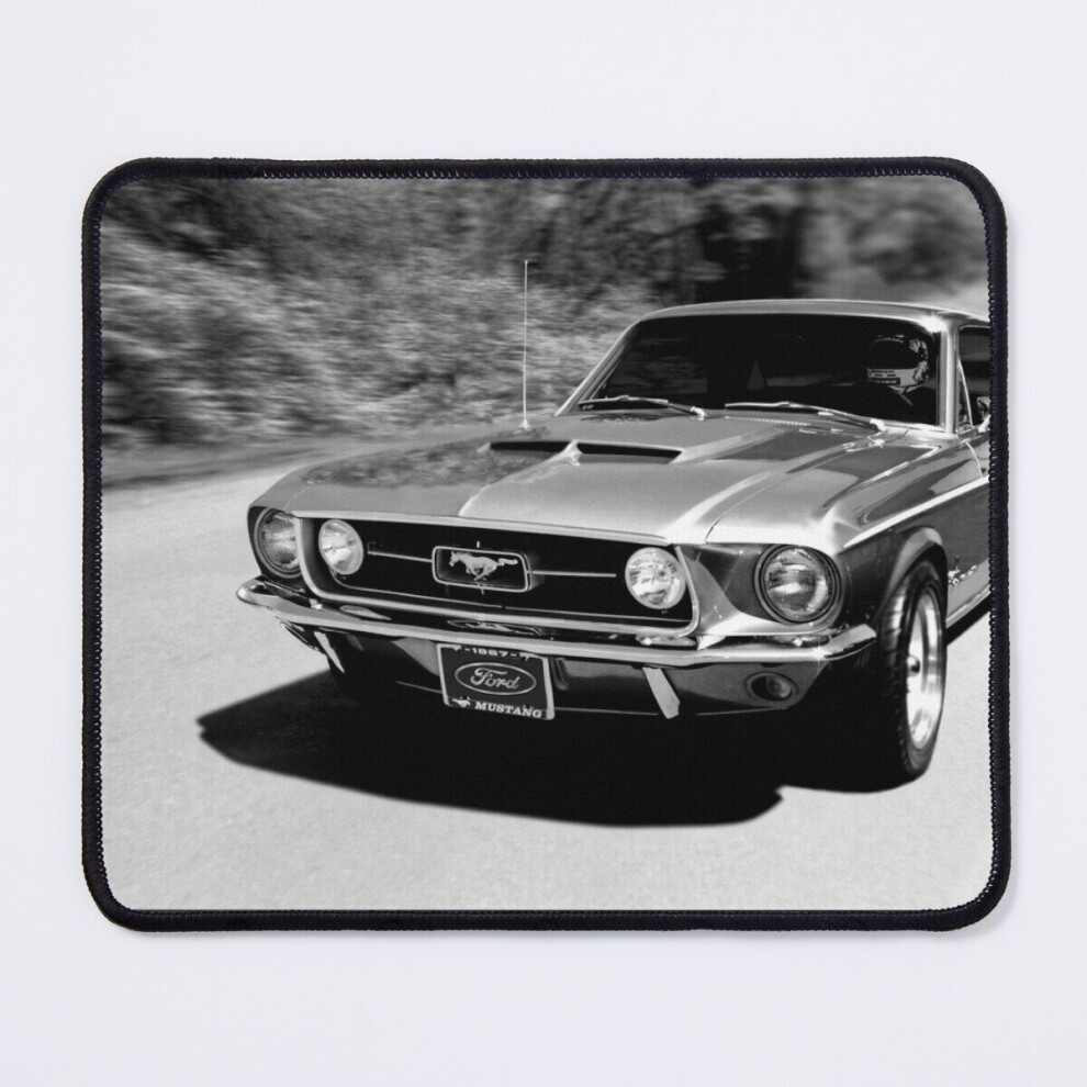 Mouse Pad 1967 Ford Mustang B/W 11.8 X 9.8 Inch Computer Mat Gaming Office Mousepad 7802738149463