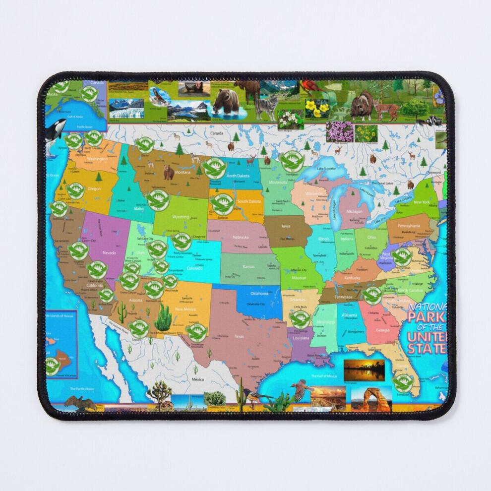 Mouse Pad National Parks Of The Usa 11.8 X 9.8 Inch Computer Mat Gaming Office Mousepad 7802738159752