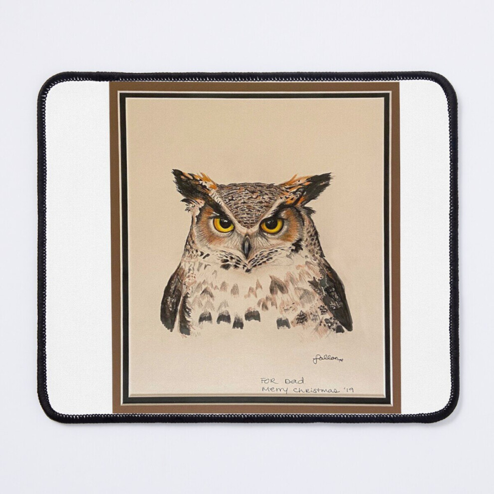Mouse Pad Great Horned Owl, For Dad 11.8 X 9.8 Inch Computer Mat Gaming Office Mousepad 7802738175950
