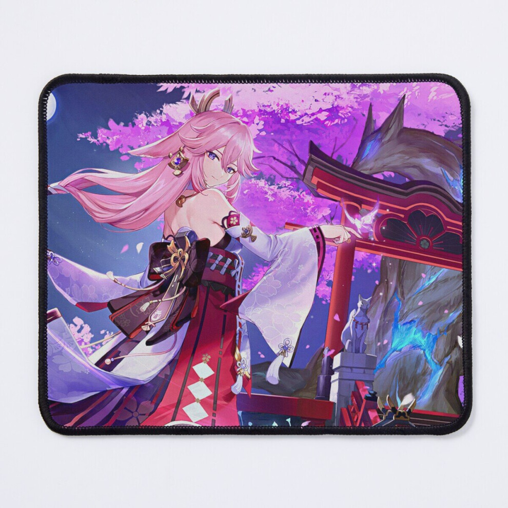 Mouse Pad Yae Miko - Genshin Impact 11.8 X 9.8 Inch Computer Mat Gaming Office Mousepad 7802738170979