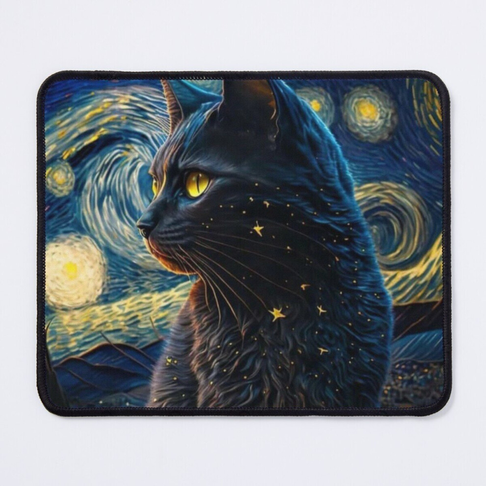 Mouse Pad Van Gogh Cat 11.8 X 9.8 Inch Computer Mat Gaming Office Mousepad 7802738182347