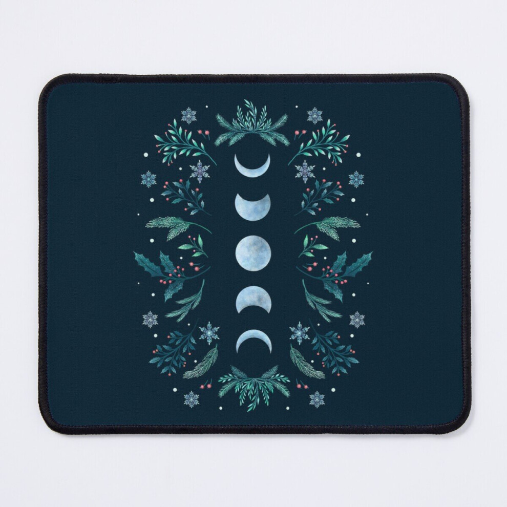 Mouse Pad Moonlit Garden-Teal Snow 11.8 X 9.8 Inch Computer Mat Gaming Office Mousepad 7802738122381