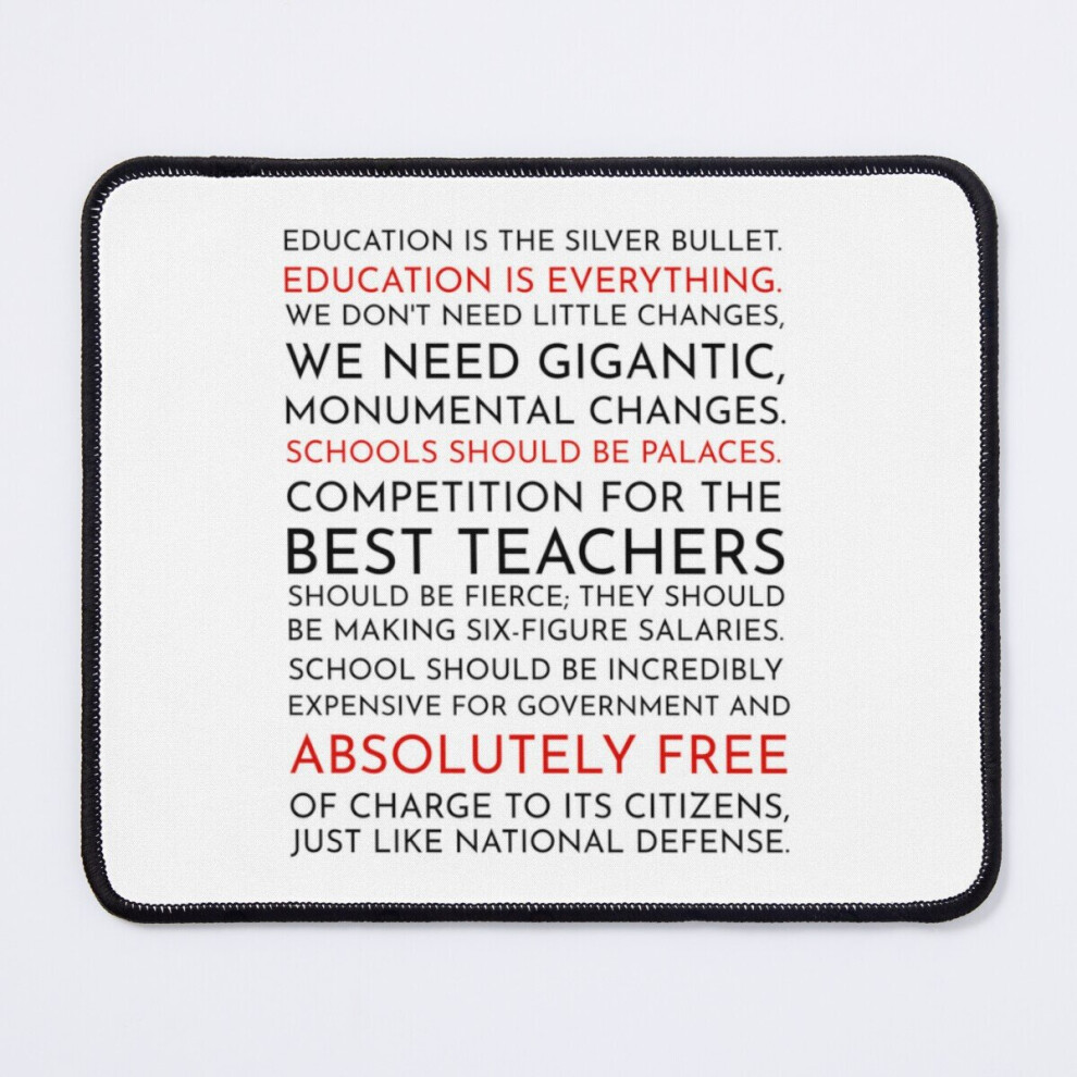 Mouse Pad Sam Seaborn Education Speech - The West Wing 11.8 X 9.8 Inch Computer Mat Gaming Office Mousepad 7802738194203