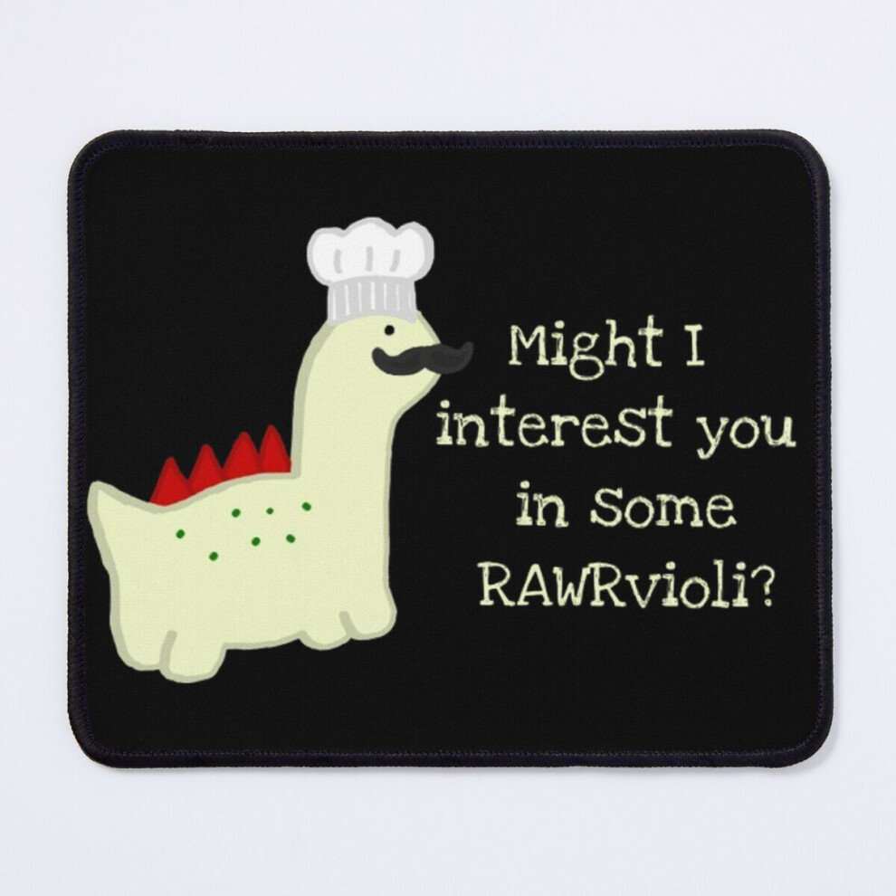 Mouse Pad Might I Interest You In Some Rawrvioli?- Dinosaur Chef 11.8 X 9.8 Inch Computer Mat Gaming Office Mousepad 7802738188172