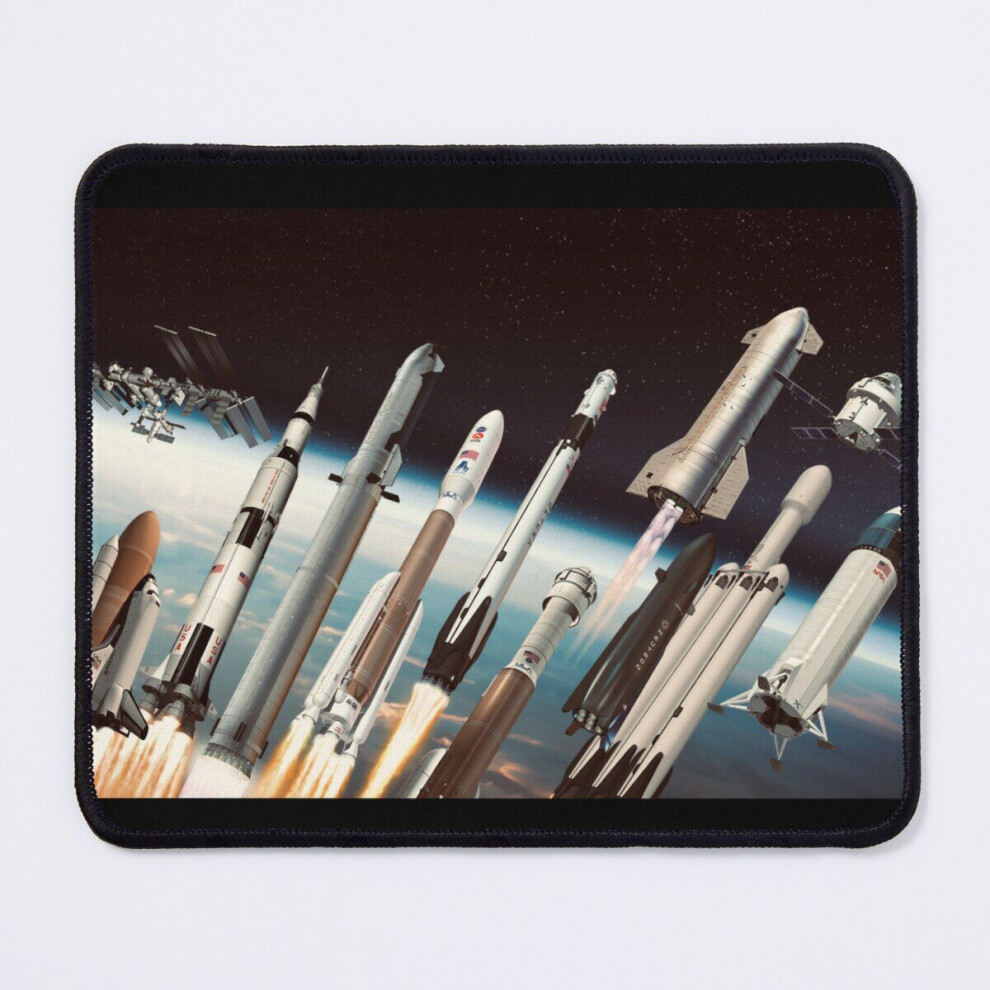Mouse Pad Rocket Montage 11.8 X 9.8 Inch Computer Mat Gaming Office Mousepad 7802738174168