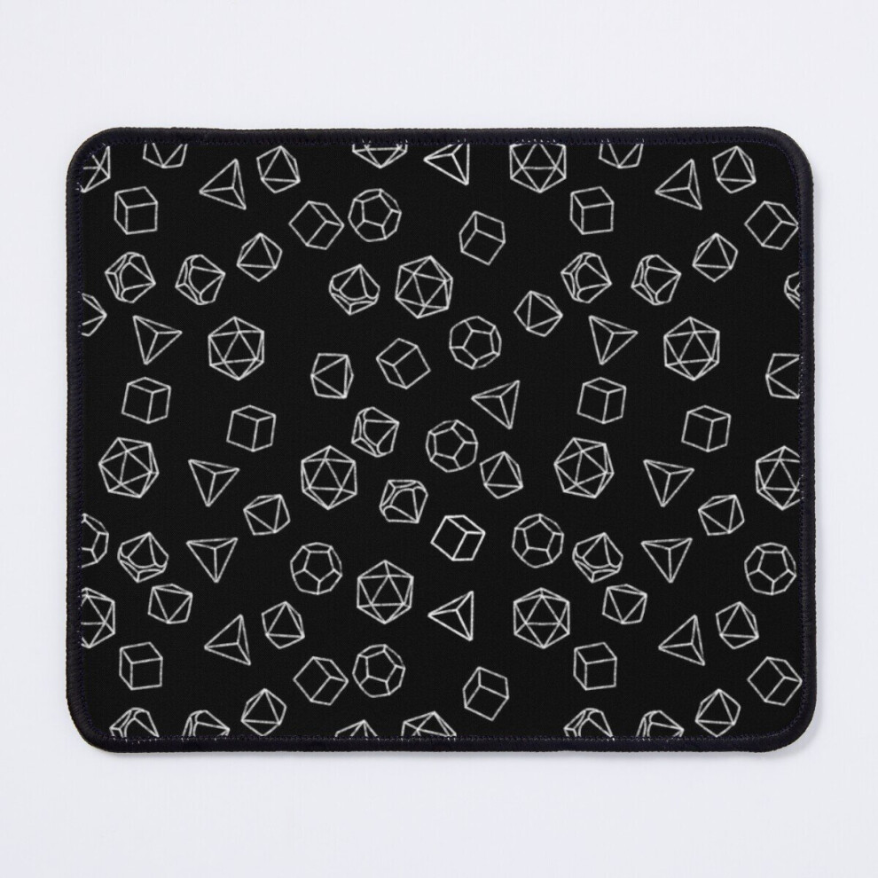 Mouse Pad Dnd Dice On Pattern 11.8 X 9.8 Inch Computer Mat Gaming Office Mousepad White/Black 7802738110418