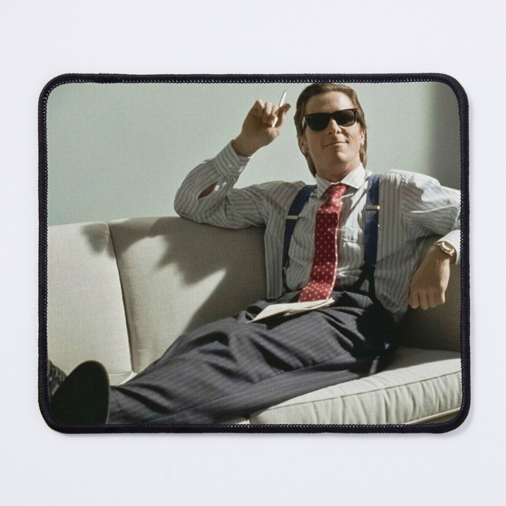 Mouse Pad American Pshyco: Patrick Bateman Laying In Couch With Style 11.8 X 9.8 Inch Computer Mat Gaming Office Mousepad 7802738203028