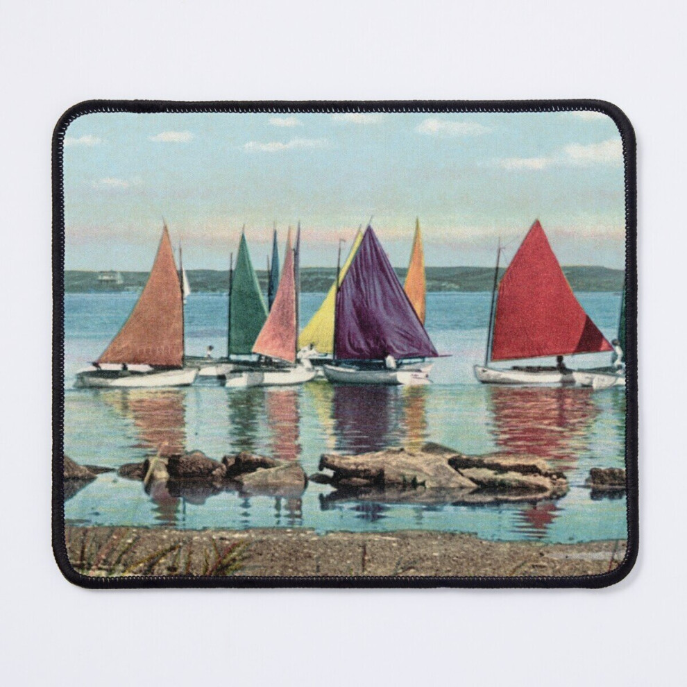 Mouse Pad 1925 Rainbow Fleet Of Sailboats, Nantucket 11.8 X 9.8 Inch Computer Mat Gaming Office Mousepad 7802738134865