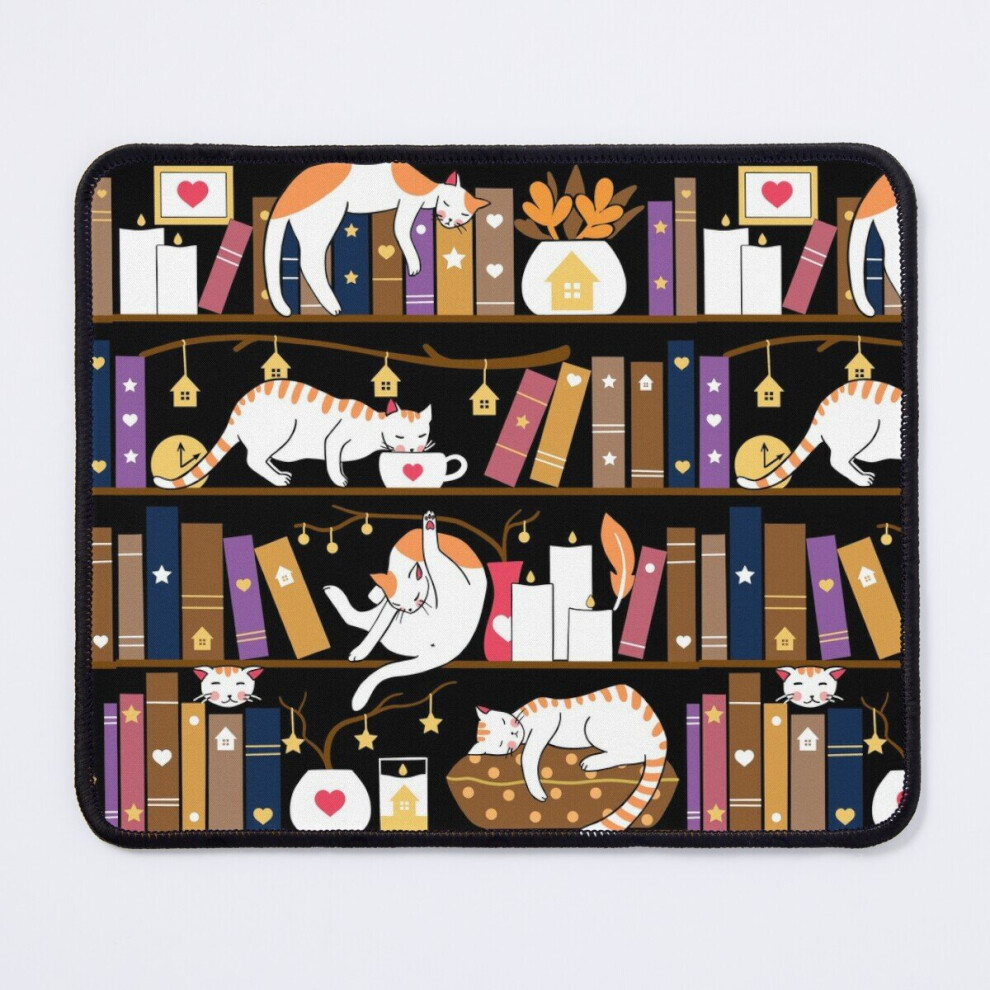 Mouse Pad Library Cats - Caramel Chocolate 11.8 X 9.8 Inch Computer Mat Gaming Office Mousepad 7802738134902
