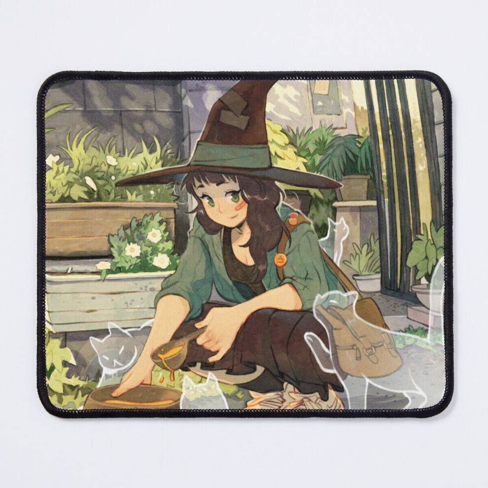 Mouse Pad Feeding Ghost Cats 11.8 X 9.8 Inch Computer Mat Gaming Office Mousepad 7802738129915