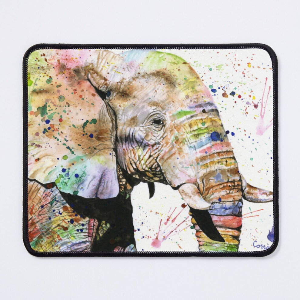 Mouse Pad Watercolor Elephant Painting - "Gentle Giant" 11.8 X 9.8 Inch Computer Mat Gaming Office Mousepad 7802738132465