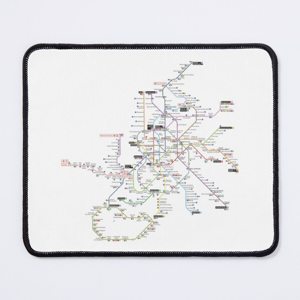 Mouse Pad Madrid Subway 11.8 X 9.8 Inch Computer Mat Gaming Office Mousepad 7802738174939