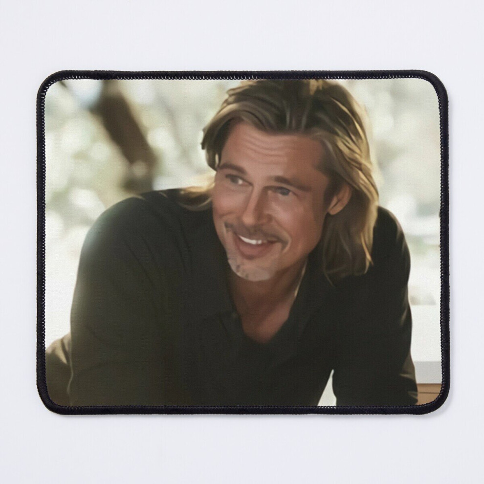 Mouse Pad Brad pitt enjoying a drink 11.8 x 9.8 inch Computer Mat Gaming Office Mousepad