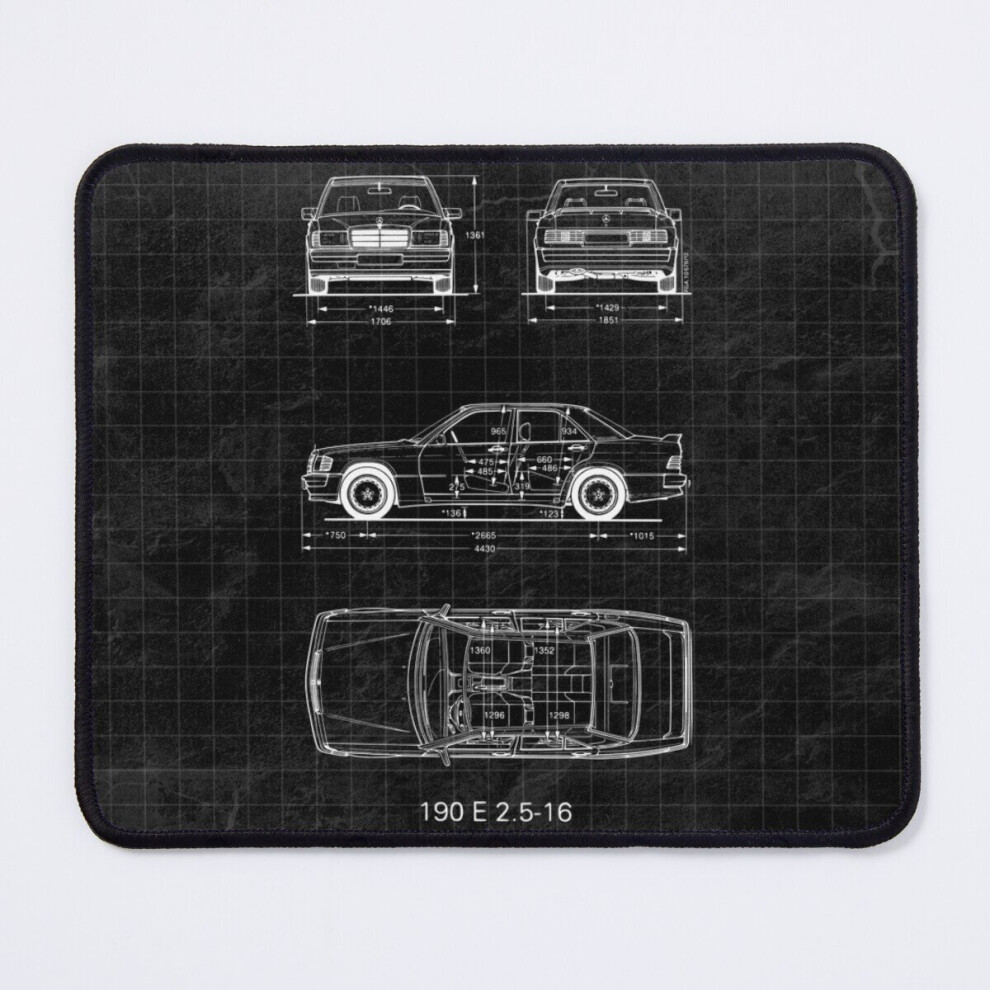 Mouse Pad 190 W201 Blueprint : Craftsmanship 11.8 X 9.8 Inch Computer Mat Gaming Office Mousepad 7802738180503