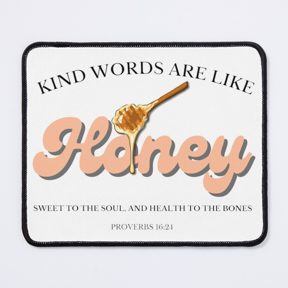 Mouse Pad Kind Words Are Like Honey Bible Verse And Honeycomb 11.8 X 9.8 Inch Computer Mat Gaming Office Mousepad 7802738192148