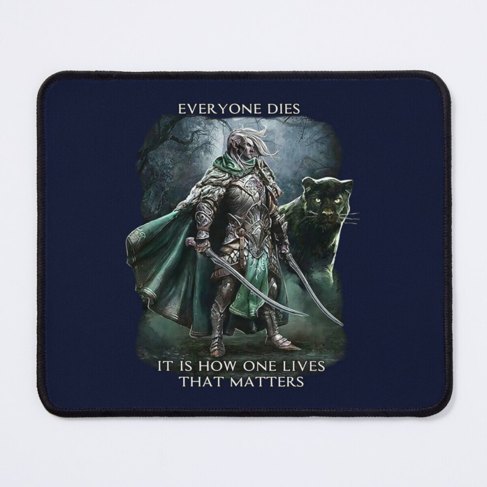 Mouse Pad Dungeons And Dragons Drizzt Dorsquourden Everyone Dies Unisex, Amazing Idea 11.8 X 9.8 Inch Computer Mat Gaming Office Mousepad 7802738122565