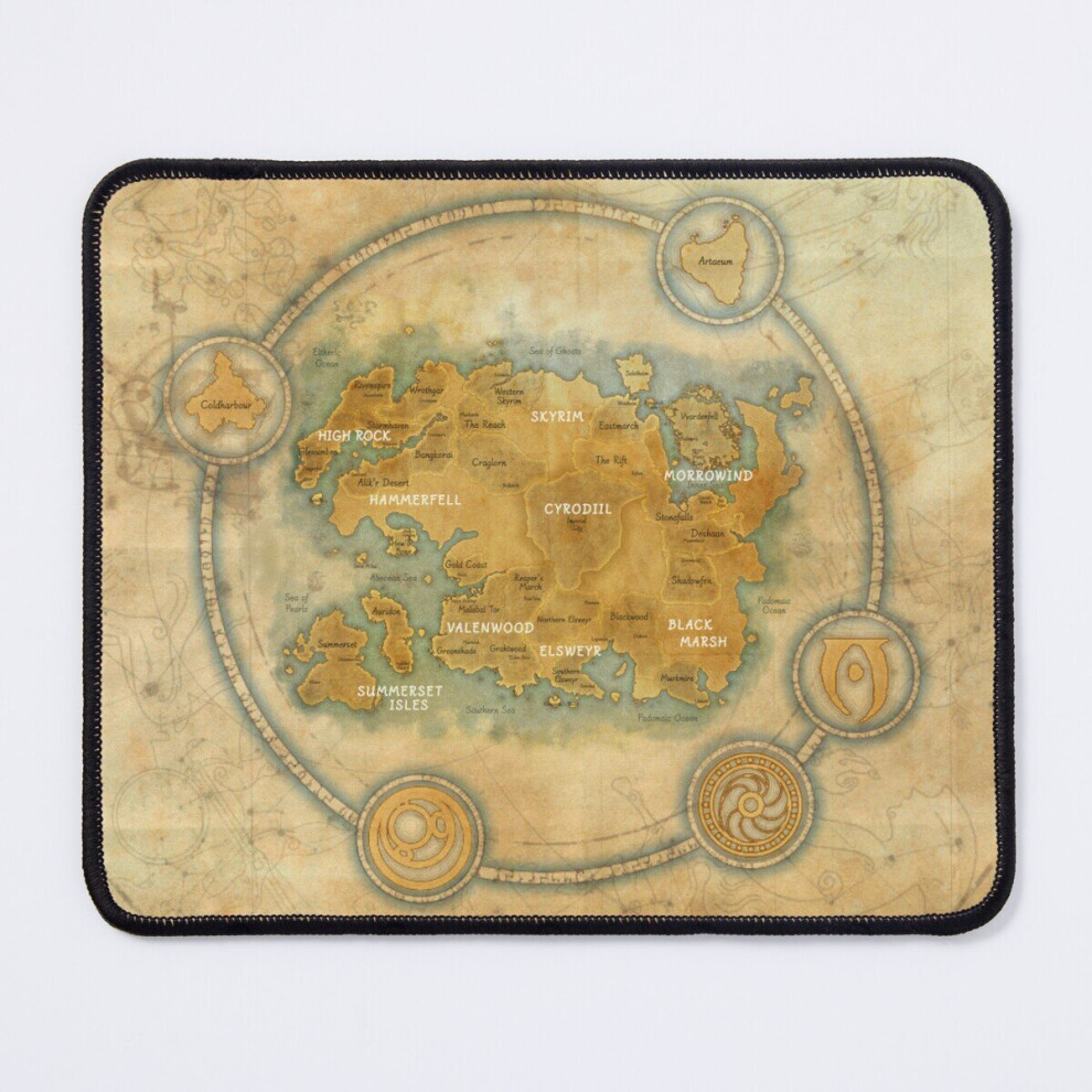 Mouse Pad Elder Scrolls Online: Tamriel Unlimited Map 11.8 X 9.8 Inch Computer Mat Gaming Office Mousepad 7802738156683