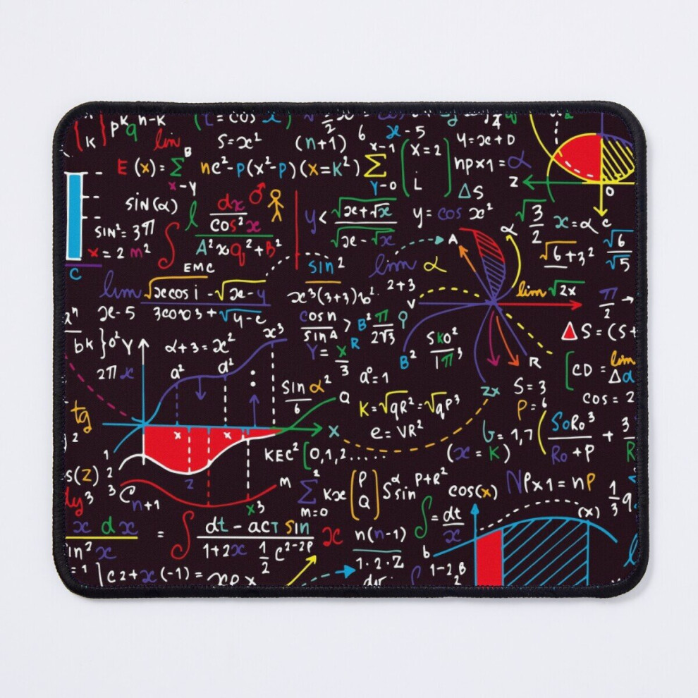 Mouse Pad Colorful Math Formulas 11.8 X 9.8 Inch Computer Mat Gaming Office Mousepad 7802738117608
