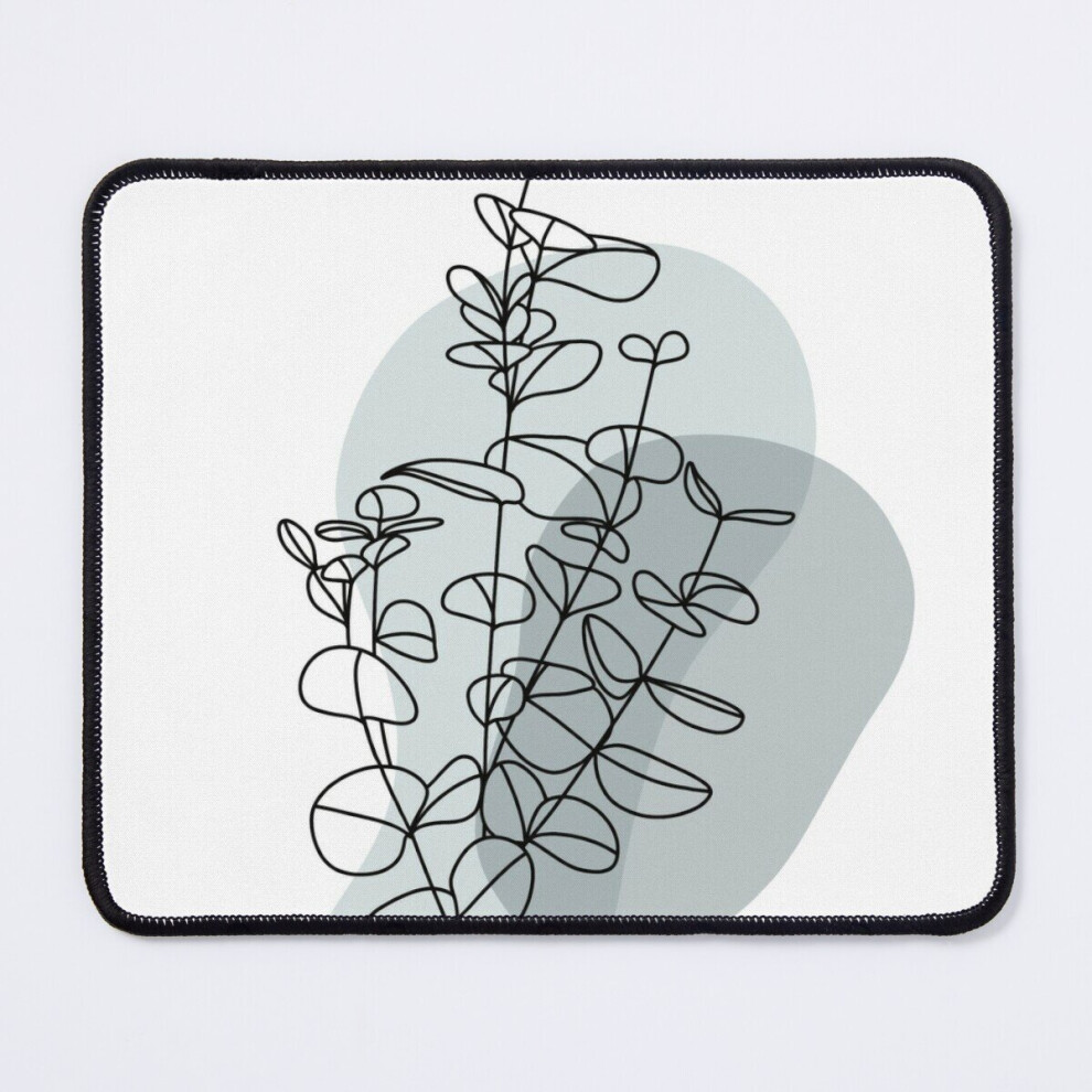 Mouse Pad Dollar Eucalyptus Line Drawing With Modern Colors 11.8 X 9.8 Inch Computer Mat Gaming Office Mousepad Silver 7802738146851