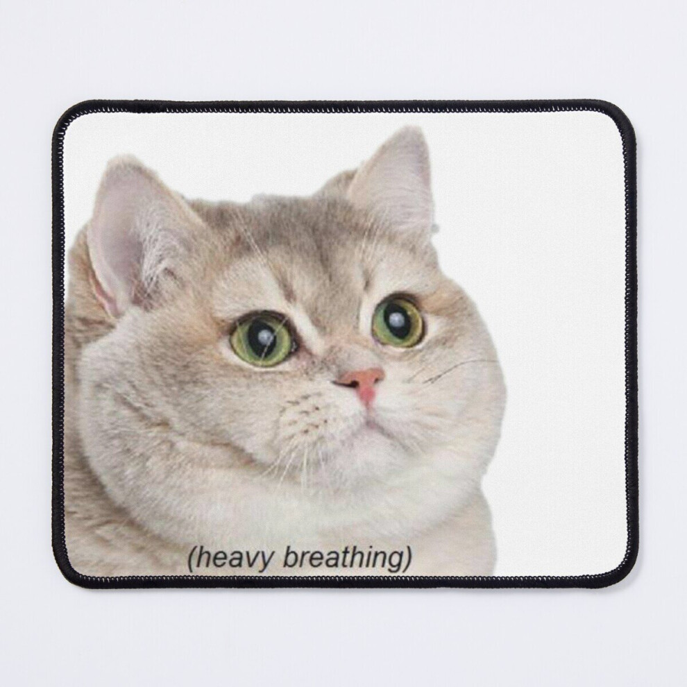 Mouse Pad Heavy Breathing Cat Meme 11.8 X 9.8 Inch Computer Mat Gaming Office Mousepad 7802738186222