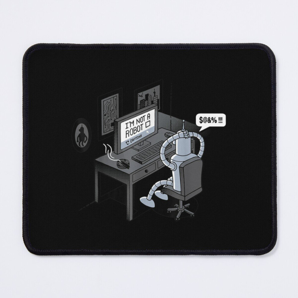 Mouse Pad I'm Not A Robottcha Internet Hackers Graphic Theme 11.8 X 9.8 Inch Computer Mat Gaming Office Mousepad 7802738175806