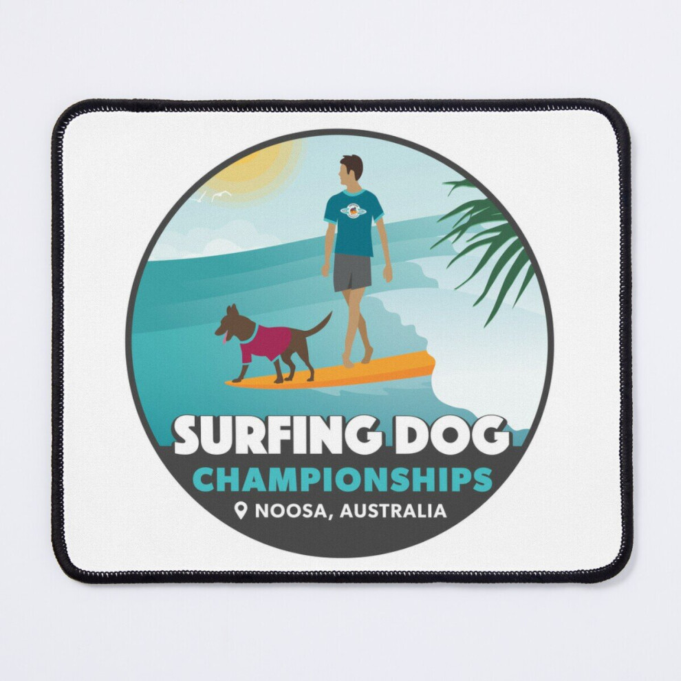 Photos - Other for Computer Mouse Pad Surfing Dog Championships Circle Logo Noosa 11.8 x 9.8 inch Computer Mat Gaming Office Mousepad(no year)
