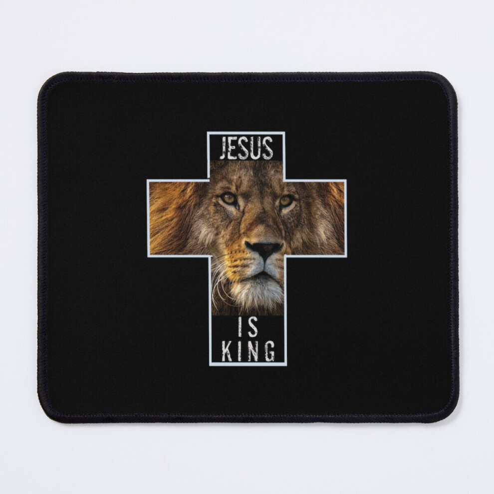 Mouse Pad Christian Cross And Lion 11.8 X 9.8 Inch Computer Mat Gaming Office Mousepad 7802738127652
