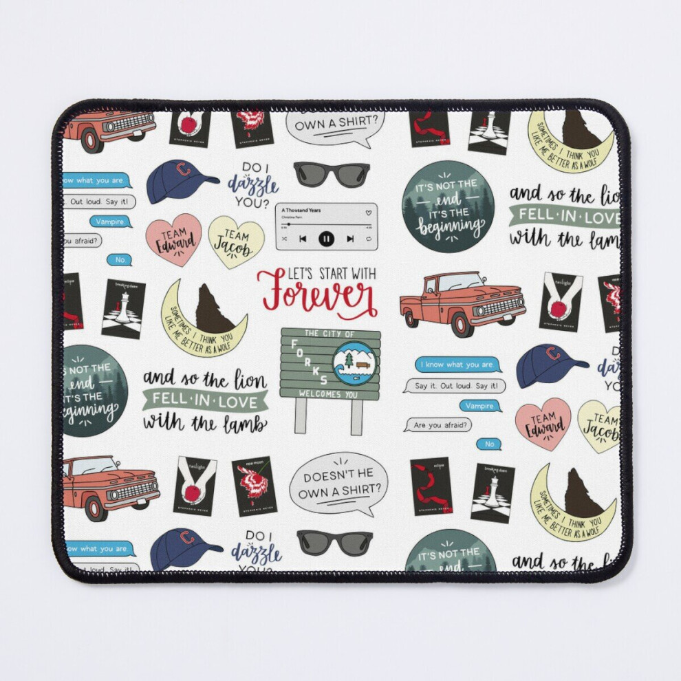 Mouse Pad Twilight Movie And Book Art 11.8 X 9.8 Inch Computer Mat Gaming Office Mousepad 7802738191349